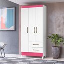 Ver imagem 2 de Guarda Roupa Infantil Ambiente Lima 3 Portas Branco Flex - Moval