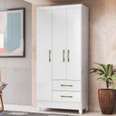 Ver imagem 1 de Guarda Roupa Infantil Ambiente Lima 3 Portas Branco Flex - Moval