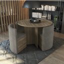 Ver imagem 1 de Conjunto Sala de Jantar Mesa Redonda 4 Cadeiras Estofadas Kappesberg