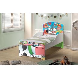 Mini Cama Infantil Pop Bichinhos na Fazenda com Colchão - 4