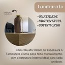 Ver imagem 7 de Escrivaninha Mesa Escritório em L Executiva 136,5cm Tamburato Marrom/Carvalho/Branco Artany