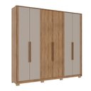 Ver imagem 2 de Guarda Roupa Casal 6 Portas 4 Gavetas Mônaco Carraro Freijó C/ Avelã