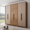 Ver imagem 1 de Guarda Roupa Casal 6 Portas 4 Gavetas Mônaco Carraro Freijó C/ Avelã