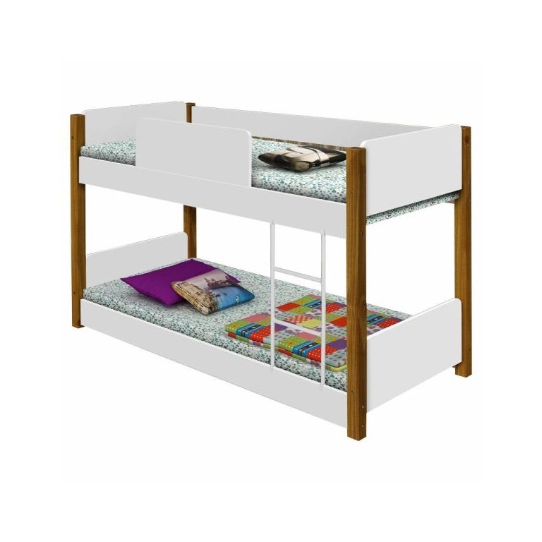 Beliche Infantil Mini Cama Valentina Branco e Mel