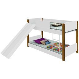 Beliche Infantil Branco e Mel com Escorregador - 2