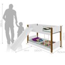 Ver imagem 3 de Beliche Infantil Branco e Mel com Escorregador