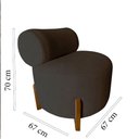 Ver imagem 6 de Kit 2 Poltronas Decorativa Mônaco Suede Marrom