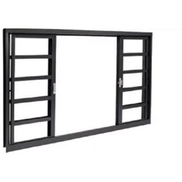 Janela Vitro de Correr 4 Folhas 100x100 Cm Req 7 Cm sem Grade sem Vidro Stander - 1