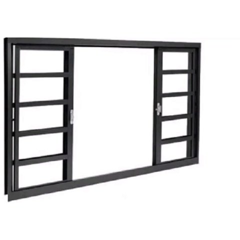 Janela Vitro de Correr 4 Folhas 100x100 Cm Req 7 Cm sem Grade sem Vidro Stander