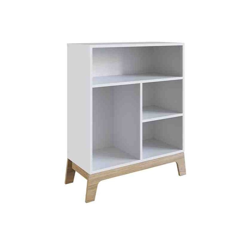 Estante Infantil 4 Nichos Branco Linha Favo de Mel Completa Móveis Estante Infantil 4 Nichos Branco Linha Favo de Mel Completa Móveis