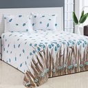 Ver imagem 1 de Kit Cobre Leito Super King Bella Piquet 03 Peças Tulipa Azul