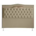 Ver imagem 1 de Cabeceira de Cama Box Helena Casal 140 Cm Capitonê Retro Botão Encapados Suede Bege Eli Móveis