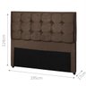 Cabeceira Casal King 195cm Sued Tabaco - 3