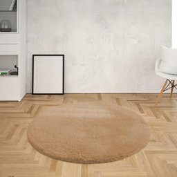 Tapete Redondo 2,00 x 2,00 pra Para Decoração Fotos E Cenários De Moda Bege Casen - 5