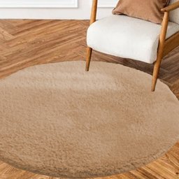 Tapete Redondo 2,00 x 2,00 pra Para Decoração Fotos E Cenários De Moda Bege Casen - 4