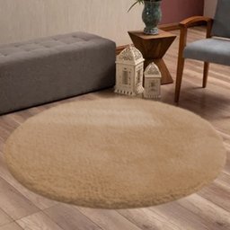 Tapete Redondo 2,00 x 2,00 pra Para Decoração Fotos E Cenários De Moda Bege Casen - 7