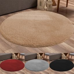 Tapete Redondo 2,00 x 2,00 pra Para Decoração Fotos E Cenários De Moda Bege Casen - 6