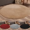 Tapete Redondo 2,00 x 2,00 pra Para Decoração Fotos E Cenários De Moda Bege Casen - 6