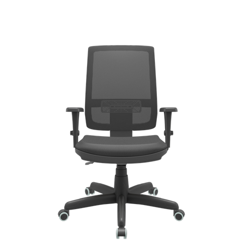 Cadeira de Escritório Presidente Brizza Braços 3d - Plaxmetal (preto Couro Ecológico)