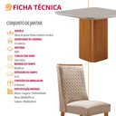 Ver imagem 7 de Mesa de Jantar Eloise 90 cm Tampo MDF Vidro Canto Copo com 4 Cadeiras Carolina