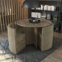 Ver imagem 1 de Conjunto Sala de Jantar Mesa Redonda 4 Cadeiras Estofadas Kappesberg