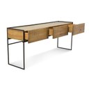 Ver imagem 3 de Aparador Lumber Base Metal - Castanho Oregon - Datelli Design