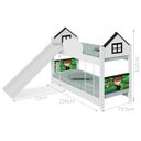 Ver imagem 4 de Beliche Mini Cama Casinha Menino Herói com Escorregador e Colchões