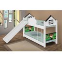 Ver imagem 2 de Beliche Mini Cama Casinha Menino Herói com Escorregador e Colchões