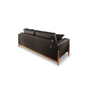 Ver imagem 3 de Sofá Paris Couro Preto 2 Lugares 1,90m Confortável Sala