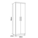 Ver imagem 5 de Kit 2 Armários Organizador Multiuso Sabrina 2 Portas e 6 Nichos Branco - Desk Design