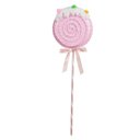 Ver imagem 1 de Enfeite de Natal Pirulito Rosa 9,5cm