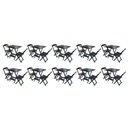 Ver imagem 1 de Kit 10 Conjuntos De Mesa Dobravel Com 2 Cadeiras De Madeira 70X70 - Pre - Preto