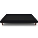 Ver imagem 3 de Cama Casal King Base Box Pés de Madeira 210cm Otto P05 Veludo Preto- Lyam Decor