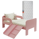Ver imagem 1 de Mini Cama Infantil Montessorian Bella + Colchão Rosa