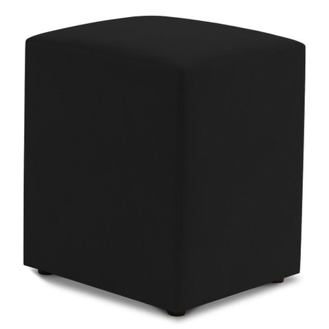 Puff Decorativo Sala de Estar Quadrado 36x47cm Suede Preto - Desk Design