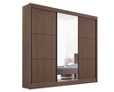 Ver imagem 1 de Guarda Roupa Cristal 3 Portas Ddoro Móveis - Castanho