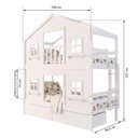 Ver imagem 4 de Beliche Infantil Casinha Dos Sonhos com Gavetas e Fechamento Inferior em Madeira Maciça Branco