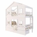 Ver imagem 3 de Beliche Infantil Casinha Dos Sonhos com Gavetas e Fechamento Inferior em Madeira Maciça Branco