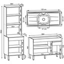 Ver imagem 4 de Paneleiro e Balcão Gabinete com Pia 120cm Lina K02 Gris - Mpozenato