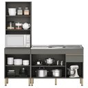 Ver imagem 5 de Paneleiro e Balcão Gabinete com Pia 120cm Lina K02 Gris - Mpozenato