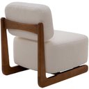 Ver imagem 3 de Poltrona Decorativa Orgânica Sala Living Pés Madeira Luiza L02 Bouclê Creme - Lyam Decor