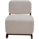 Ver imagem 1 de Poltrona Decorativa Orgânica Sala Living Pés Madeira Luiza L02 Bouclê Creme - Lyam Decor