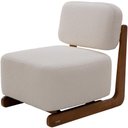 Ver imagem 2 de Poltrona Decorativa Orgânica Sala Living Pés Madeira Luiza L02 Bouclê Creme - Lyam Decor