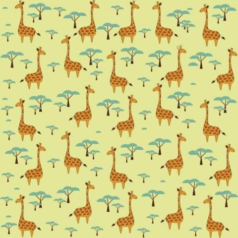 Papel de Parede Kids Girafa Safari