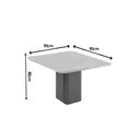 Ver imagem 3 de Conjunto: Mesa Sala Jantar Maldivas Tampo c/ Vidro Curvo 90cm+4 Cadeiras Havana Naturale/Off White