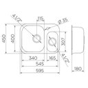 Ver imagem 2 de Cuba Dupla Docol Lift 54x40 016997CH Inox Alto Brilho com Acessórios