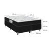 Cama Box Casal Bipartido + Colchão D33 One Face - 56x138x188cm - E-shop Casa - Suede - 3