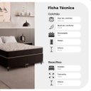 Ver imagem 2 de Cama Box Casal Bipartido + Colchão D33 One Face - 56x138x188cm - e-Shop Casa - Suede