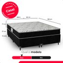 Ver imagem 3 de Cama Box Casal Bipartido + Colchão D33 One Face - 56x138x188cm - e-Shop Casa - Suede