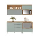 Ver imagem 1 de Cozinha Modulada Completa Marquesa 4 Peças 2 Aéreos + 2 Balcões C4p24 Nature Verde